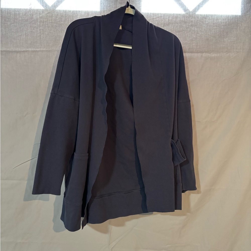 Women's Navy Open-Front Cardigan